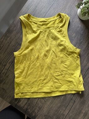 lululemon athletica Bright Yellow Perforated Tank Top